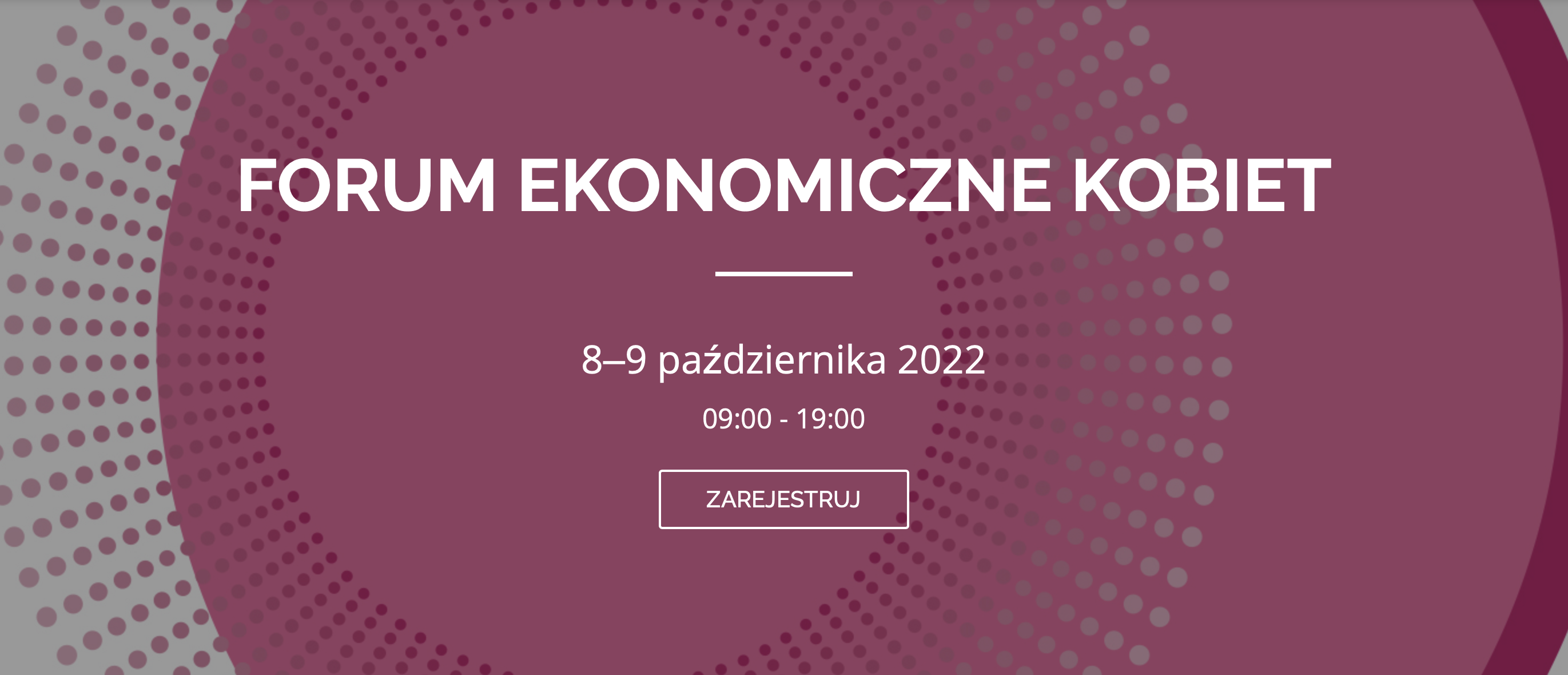 Forum Ekonomiczne Kobiet 8 i 9 października 2022 r.